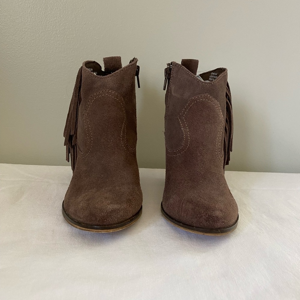 Steve Madden Leather Fringe Booties - Picture 2 of 6